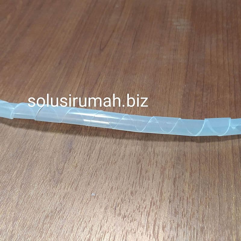 PERMETER 1M TUTUP KABEL SPIRAL CLEAR 10MM - MAX PELINDUNG CABLE BENING