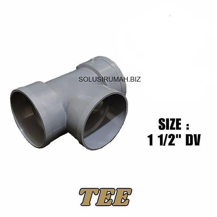 Tee 1 1/2" DV 1 1/2INCH 1 1/2DV 1 1/2 T PVC PLASTIK PLASTIC FITING