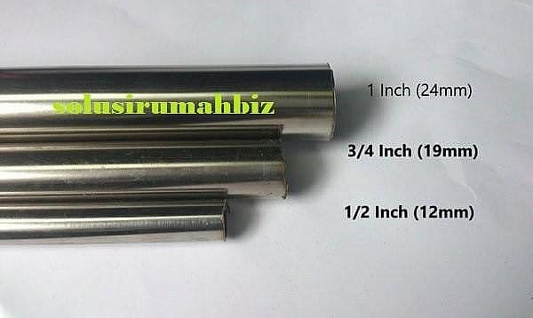 per10cm potong PIPA SS bulat 0.5" 1/2 IN 13MM 1/2" STAINLESS potongan