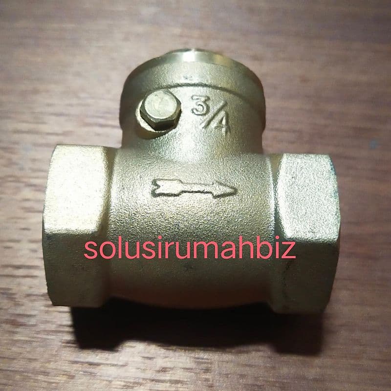 swing check valve kuningan 3/4 - 3/4" 0.75 inch checkvalve klep tabok