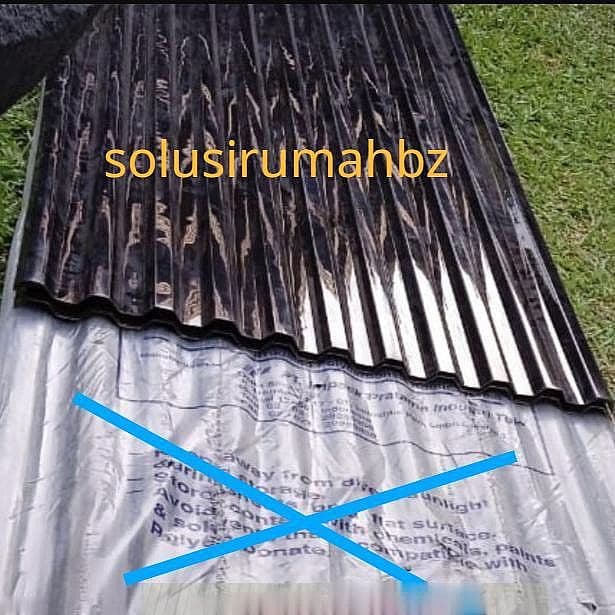 SolarTuff Type Greca 1meter Atap Fiber SolarTuff Grecca grey hitam