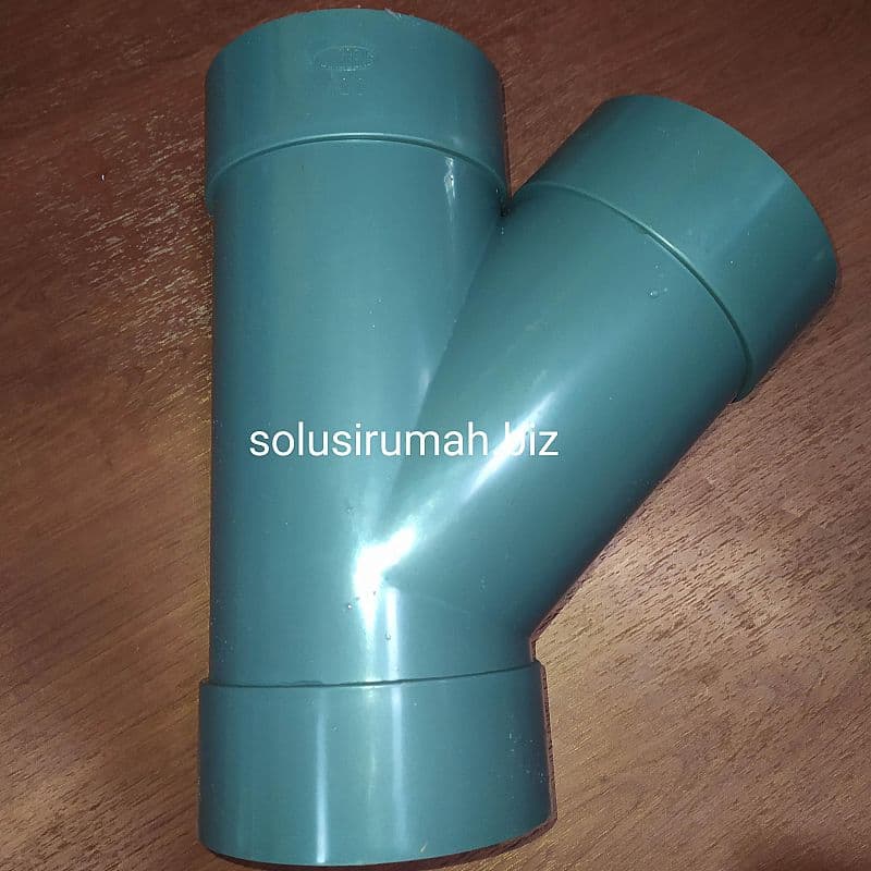 Y branch 4x4 D 45 derajat 4 x 4&rdquo; 4 inch cabang 3 ukuran pvc tee y