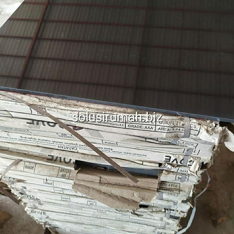 DOS 1.44M GRANITE 60X60 HITAM POLOS BLACK TANPA MOTIF GRANIT KERAMIK