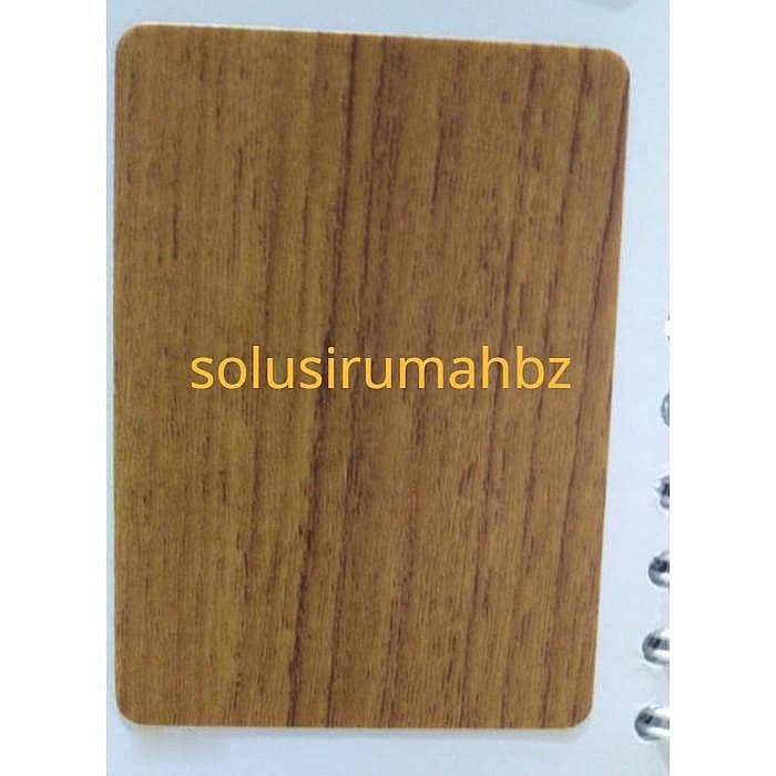 permeter PVC SHEET coklat kayu muda tebal 03 lentur lebar 125cm