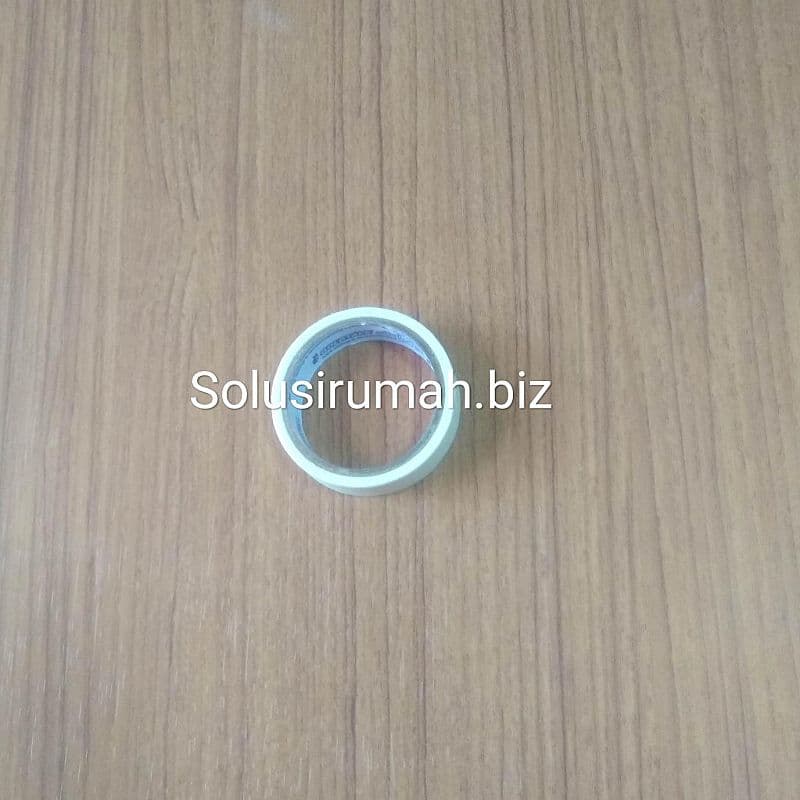 ISOLASI 18MM KERTAS PUTIH CREAM TAPE MASKING LAKBAN 3/4 INCH 1BIJI KEC