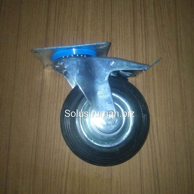 RODA KARET + REM HIDUP 5 INCH 125 trolley TROLI 5" 125MM ETALASE TROLY