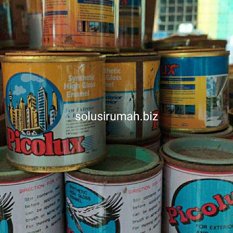 PICOLUX 100G WARNA RANDOM CAT BESI KAYU OVERSTOK 100 g perpcs murah