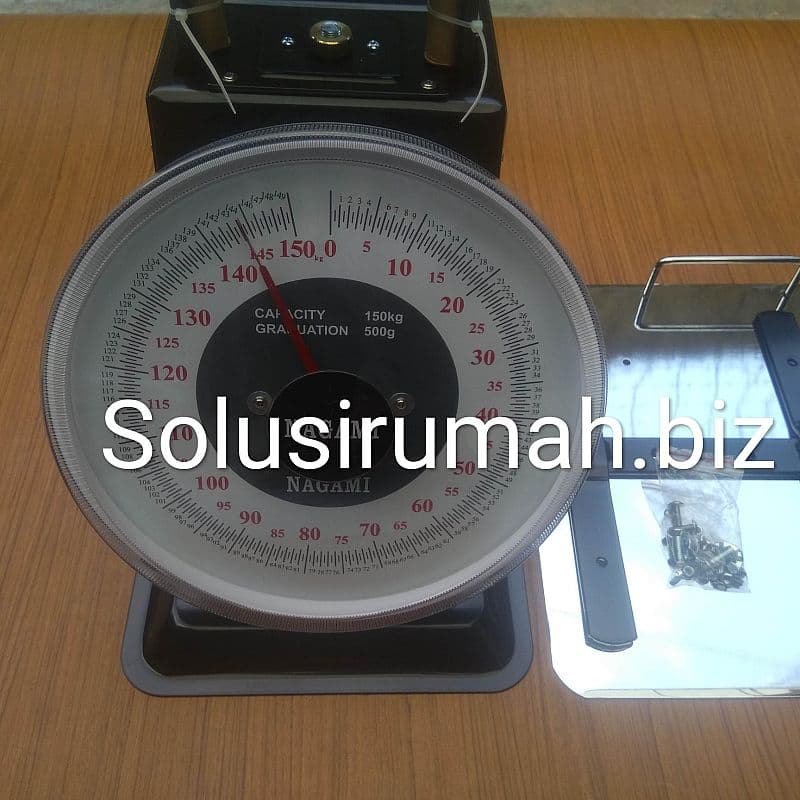TIMBANGAN KUE 150KG DATAR DIAL JARUM BODY HITAM KECIL 150 KG