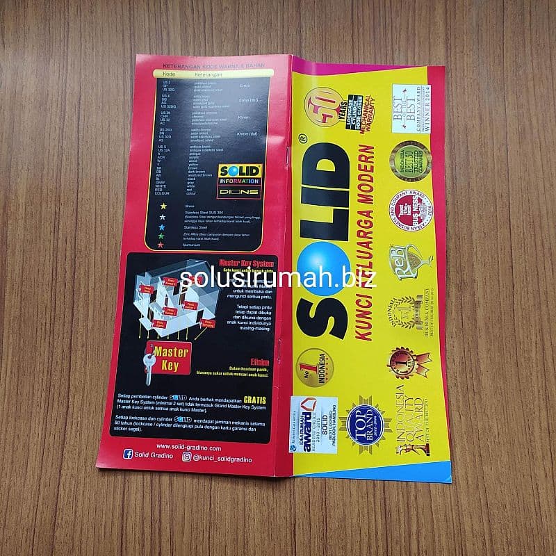 KATALOG KUNCI SOLID 38HAL BUKU AKSESORIES 10X26CM +-