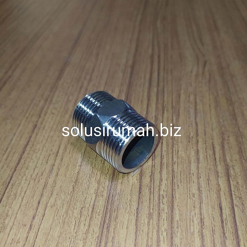 double NEPEL 3/4 SS 25MM SKET LUAR SDL 3/4 nipple niple stainless stee