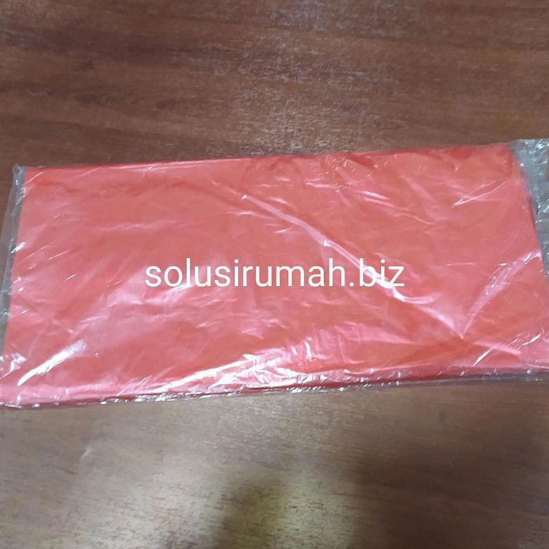 PLASTIK ONLINE 05 X LEBAR 50 / BUKA 100 CM X 1METER LARI PE MERAH TRAN