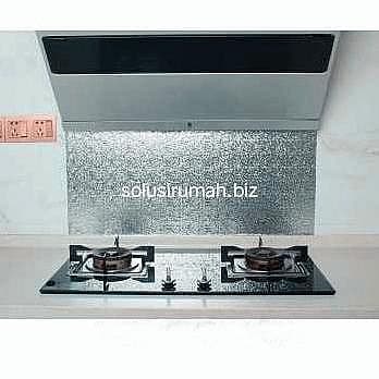 STIKER 60 CM X 100 CM ALUMINIUM FOIL TAHAN PANAS AIR MINYAK API STICK
