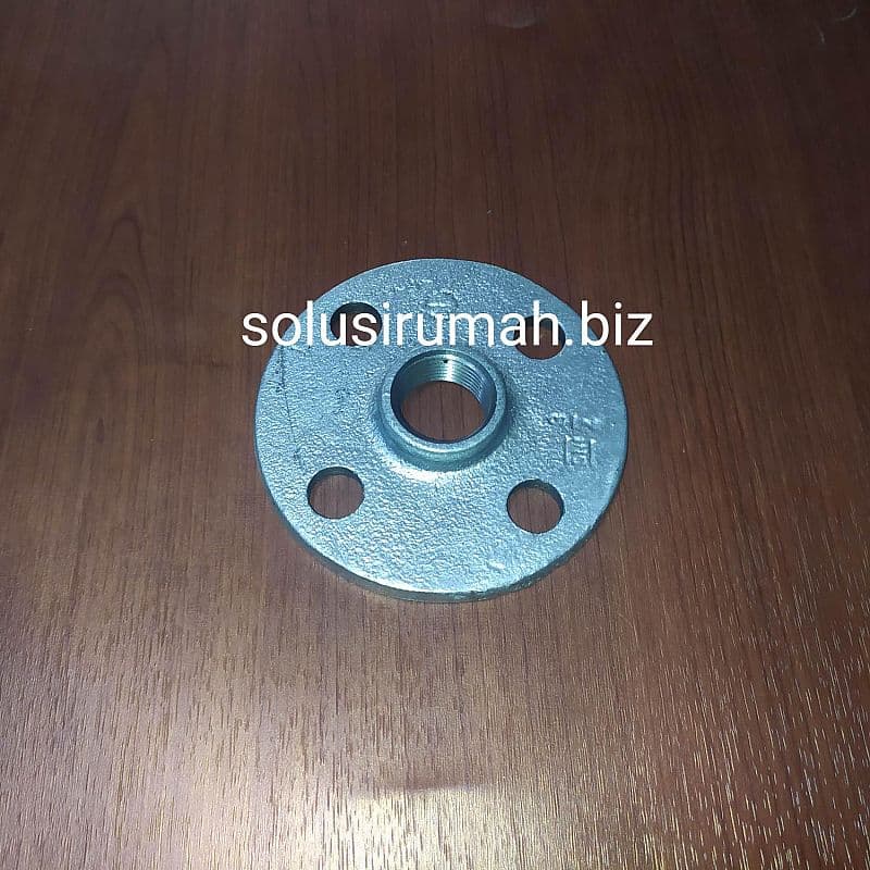BRAKET BESI 3/4 INCH 3/4" FITING GALVANIS PLANDES BESI LUBANG OR TANPA