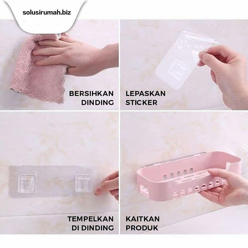 RAK KOTAK PVC 1 SUSUN 26X11X5CM KAMAR MANDI LUBANG LUBANG PLASTIK rack