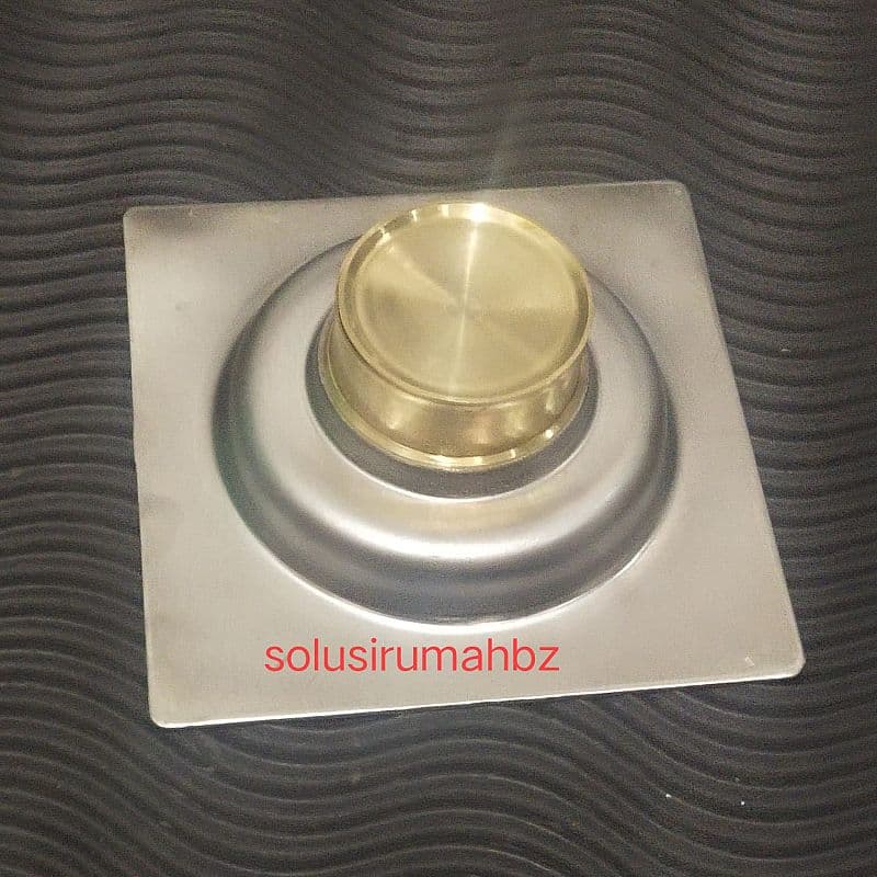 saringan got stainless 4" klep kuningan katup floor drain anti kecoa