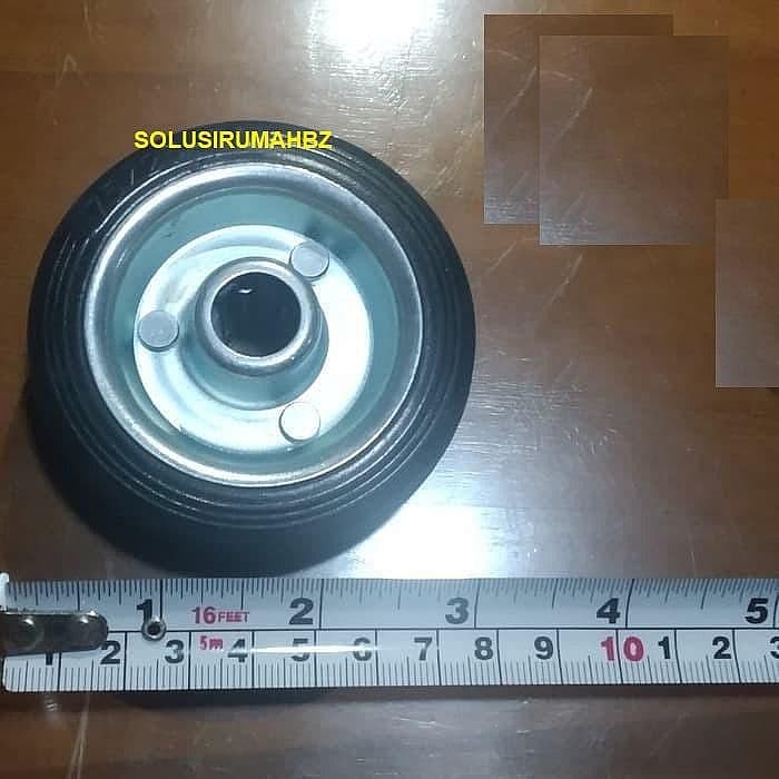 Roda saja gerobak Troli Karet 3 inch roda only 3" wheel 100mm 100 mm