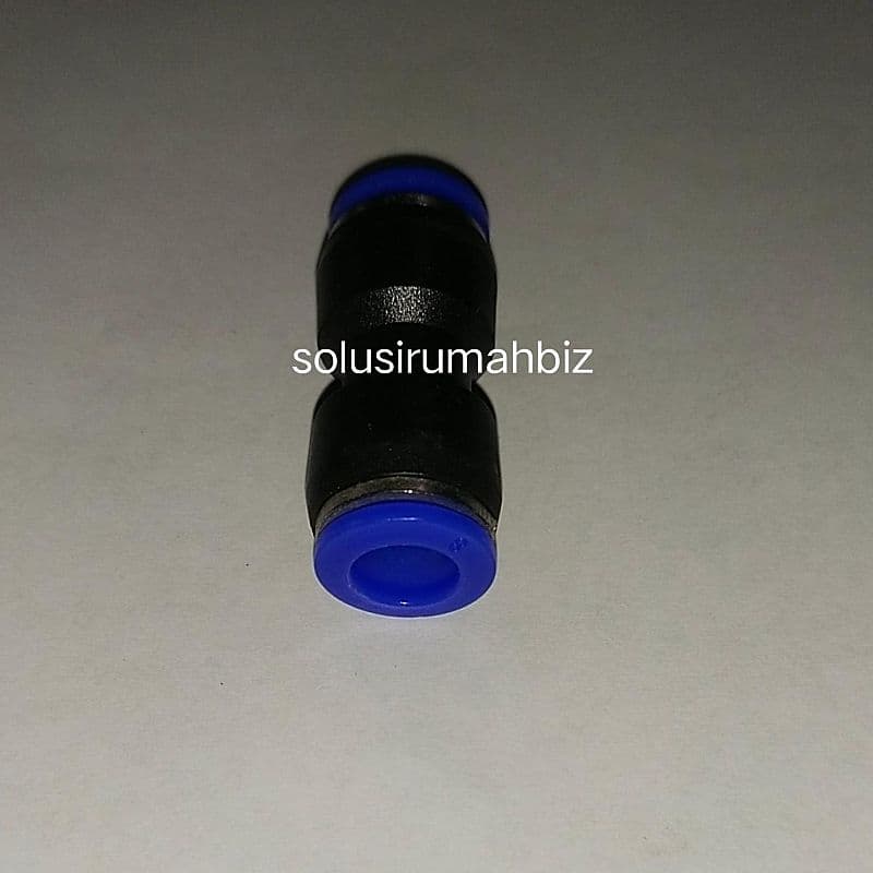 PU MODEL I 8MMX8MM SOK 8 MM X 8 MM CONNECTOR LURUS BIRU HITAM ANGIN PC