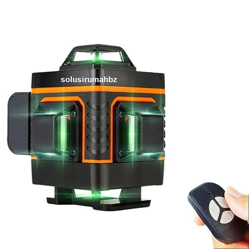 waterpass Meteran Laser 4D Level Mesin Leveling Red Beam Infrared 2 5 16 line