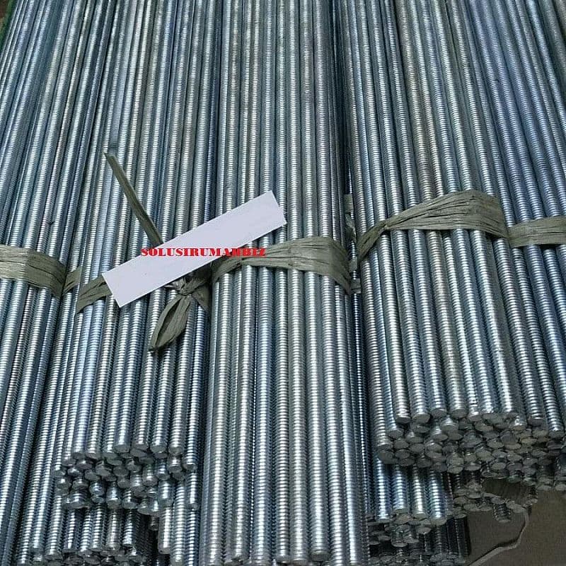 Per10cm Potongan As Drat galvanis 5/16 " 5/16" Inch in Long Stud Bolt