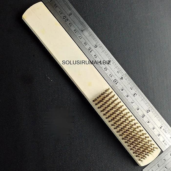 Sikat Kawat Kuningan Halus 8 Baris model Eagle Wire Brush kuning elang