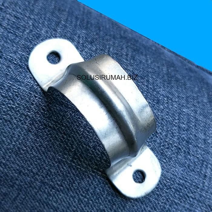 klem omega 1" | plat besi klem pipa paralon 1 inch 1inch