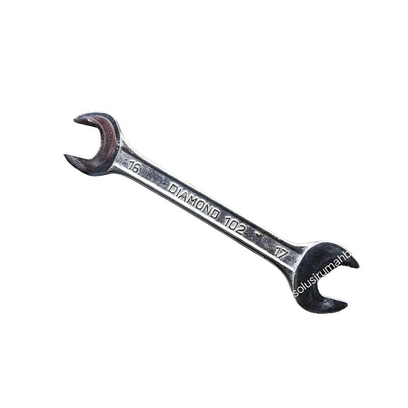 Kunci Pas 16x17mm Wrench Double Open 16x17 mm 16 x 17 drop forge besi cocok untuk mekanik