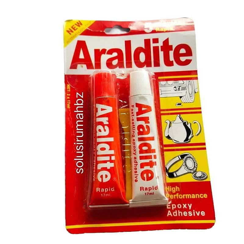 Lem EPOXY Araldite Merah 5 MENIT 30ML 30 ML 15 ml X 2 ADHESHIVE 5MENIT