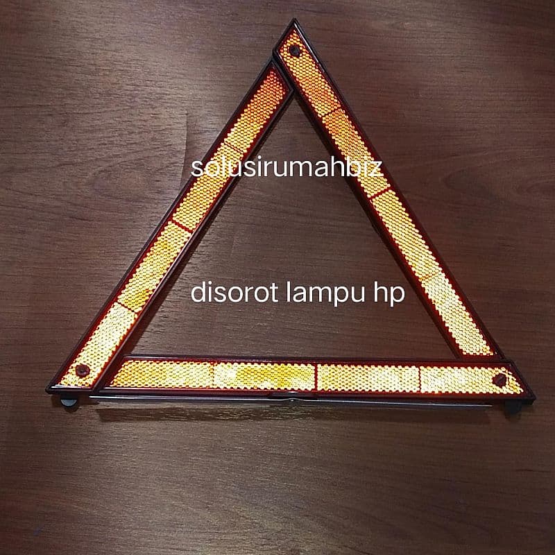 MIKA MERAH PLASTIK Segi Tiga Pengaman Reflector Emergency Triangle