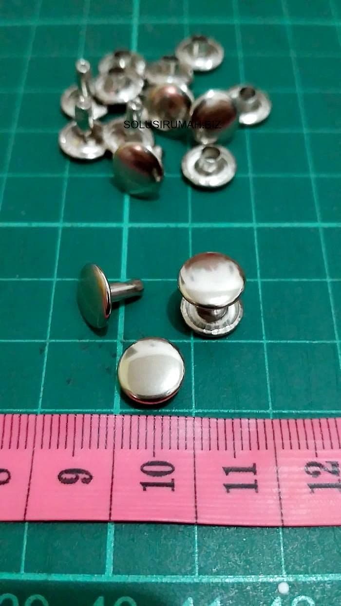 Paku Keling 1 set Sepasang Nickel 8mm 8 mm Centang Bolak Balik
