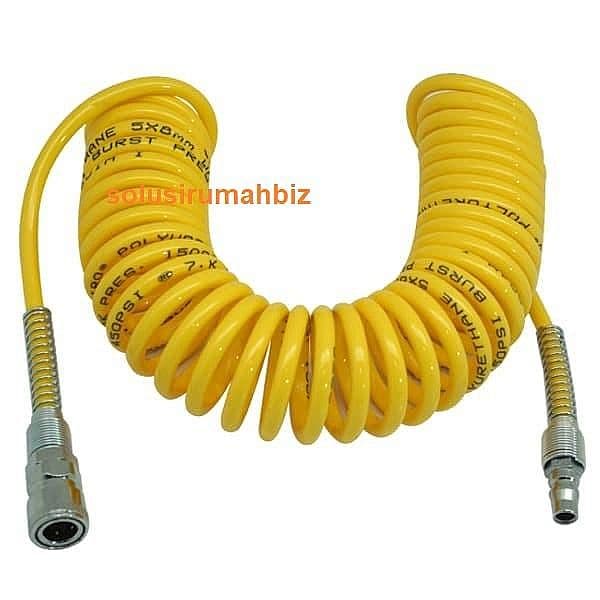 selang spiral merk warna random kompresor angin udara recoil coil