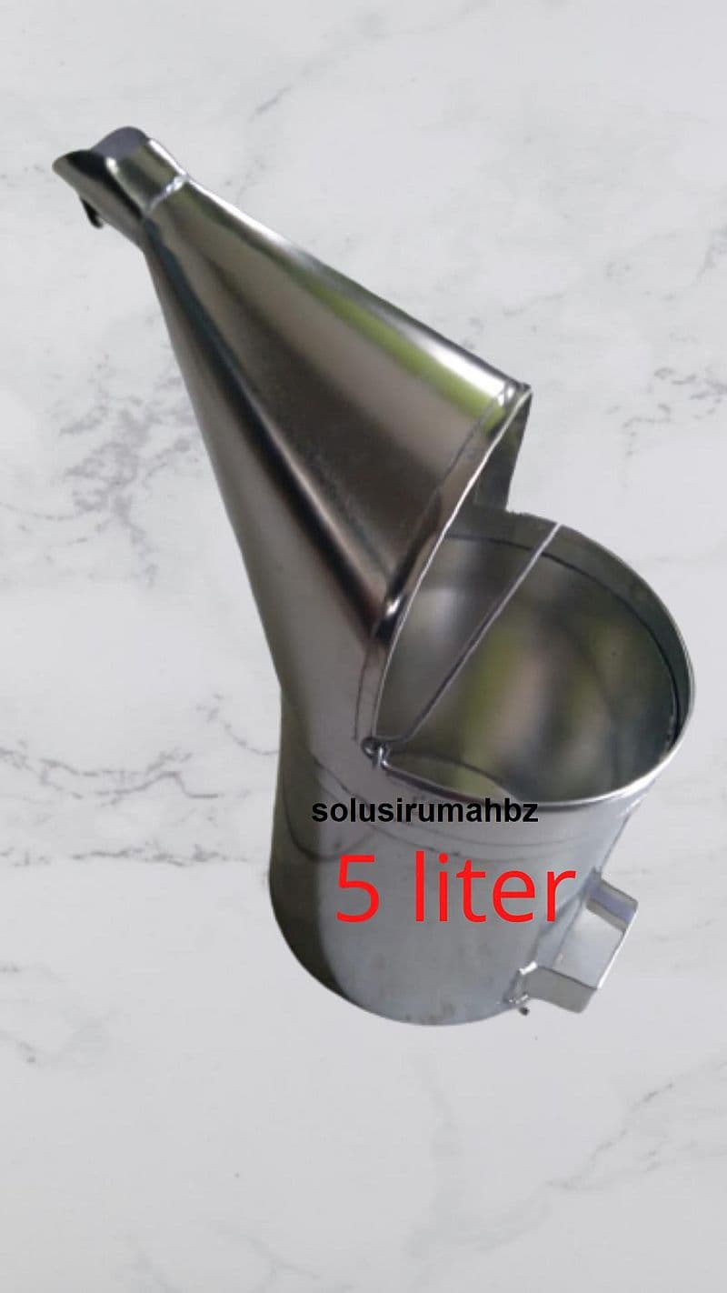 corong minyak 5l besi takaran literan