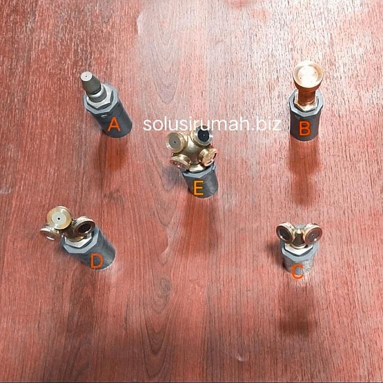 sprinkler sok 1/2" semprotan kabut kuningan jamur ayam walet nozzle Tanaman