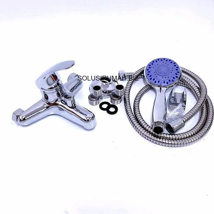 Kran keran air + shower set bathtub mixer panas dingin water heater  Selang
