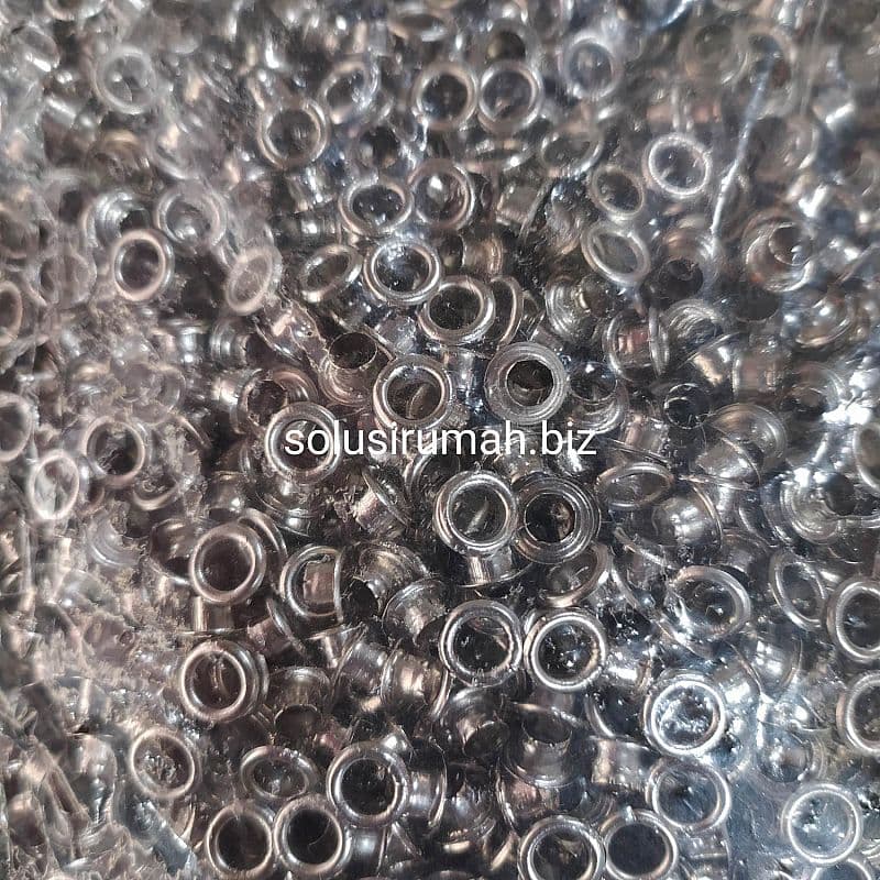 EYELET MATA AYAM 5 MM PER 100 PCS NIKEL 100PCS 5MM EYE LET EYELIT EYES