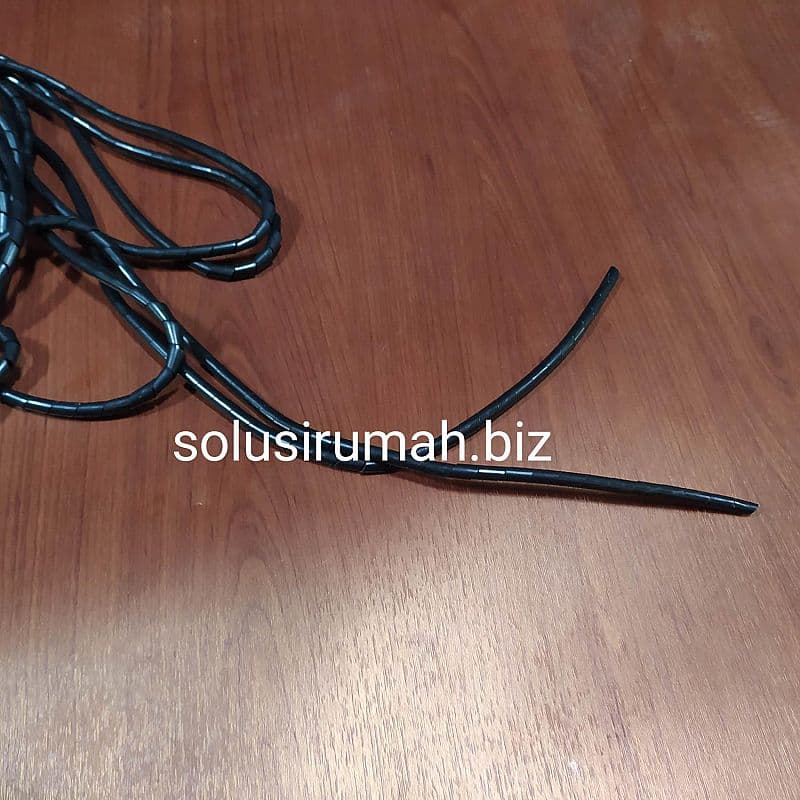 PERMETER TUTUP KABEL SPIRAL HITAM 6MM - MAX PELINDUNG CABLE 6 MM 1M