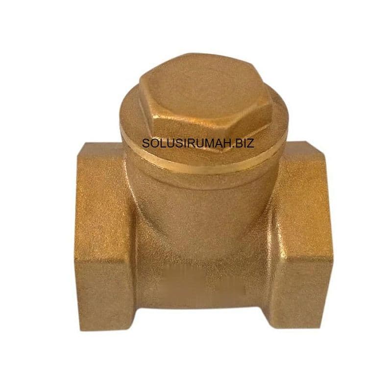SWING CHECK VALVE KLEP TABOK 3/4 INCH TEBAL FULL KUNINGAN 3/4" inch