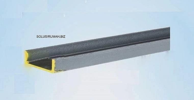 KANAL U UNP BESI LEBAR 45 - 50 MM 50MM 5CM PANJANG PER10CM POTONGAN