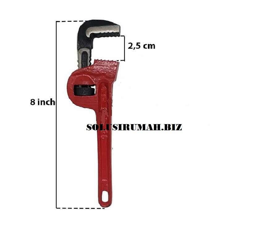 Kunci Pipa 20CM 8 Inch WARNA RANDOM BODY BESI 8" IN 8INCH 8IN INCH