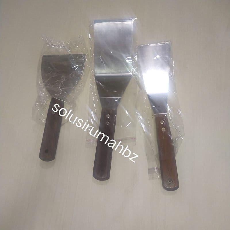 KAPI GG KAYU ROTI LEBAR SS 3PCS U/ SET BAKAR GAGANG KAYU STAINLESS