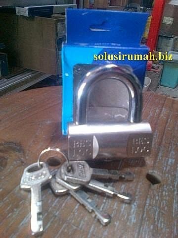 GEMBOK 60 PDK BALOK SATIN Model VIRO PENDEK LEHER 60MM LOCK BESI BAJA