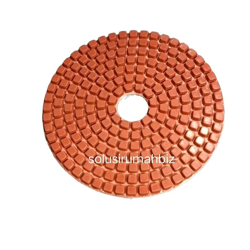 DIAMOND POLISH DISC 4" GRIT 500 KACA GRANITE VELCRO MATA POLES 4 INCH
