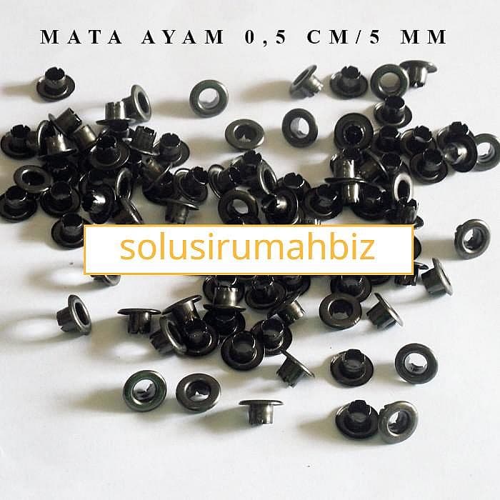 Eyelet Mata Ayam 5 mm Harga Per 100 pcs Hitam Black Nikel