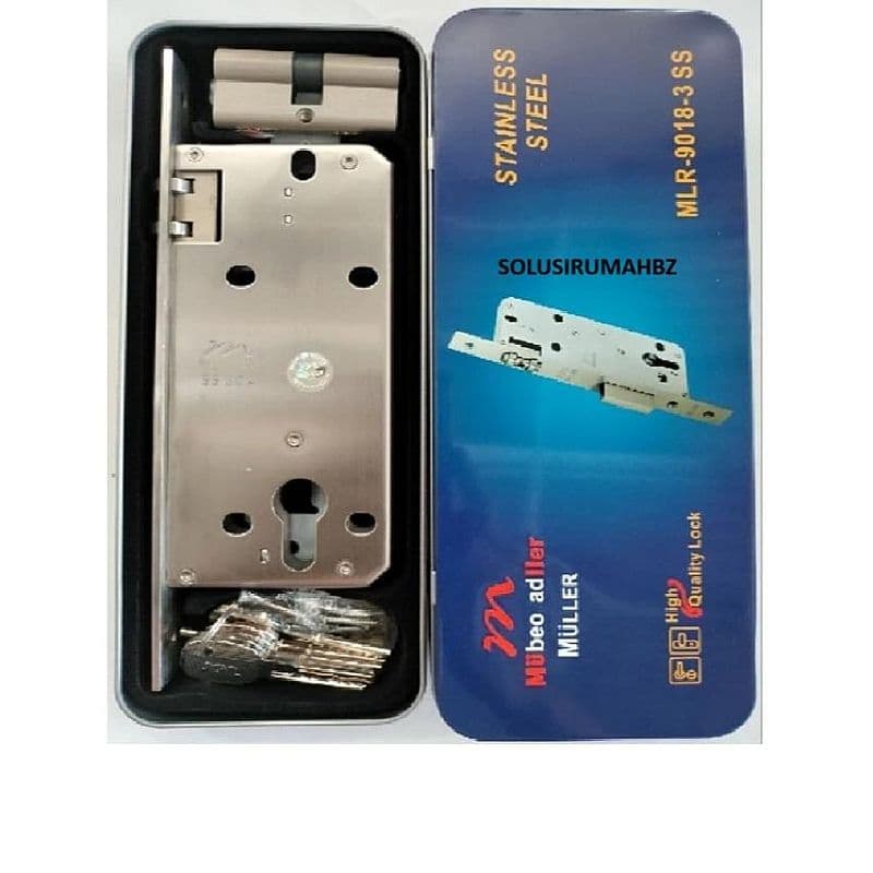 kode 56785333 BODY KUNCI PELOR MULLER MLR-9018 BONUS GANTUNGAN KUNCI MULLER SS BODY KUPU TARUNG TARIKAN PINTU HANDLE 9018 MLR-9018-3 SS
