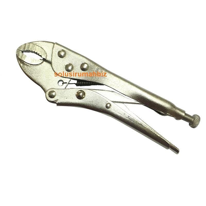 Tang Buaya Helical Curved 7" Jaw Locking Plier dengan ukuran 7 inch