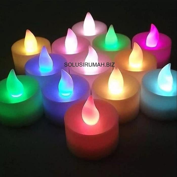 Lampu Baterai Dekorasi Lilin palsu Led Lilin Electric Murah natal aman Kuning Plastik