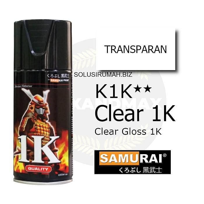Pilox Cat Samurai Paint K1K Clear Glossy Vernis Pernis 300ml 1K Car Semprot