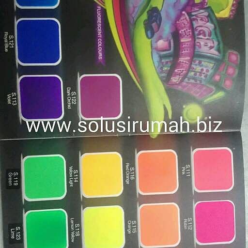 cat poster 100g fluorescent colours nyala repacking aga atau sekelas
