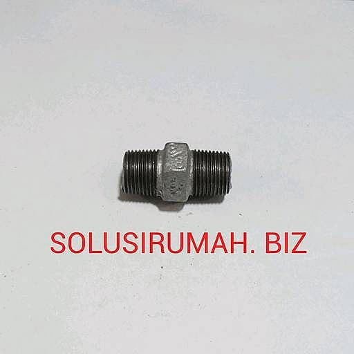 DOUBLE NEPEL BESI 3/8"G BRAND (sambungan besi)