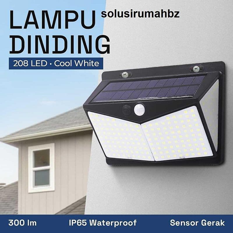 Lampu Tenaga Solar Sensor Gerak Nyala Dinding Wall Light 20 LED