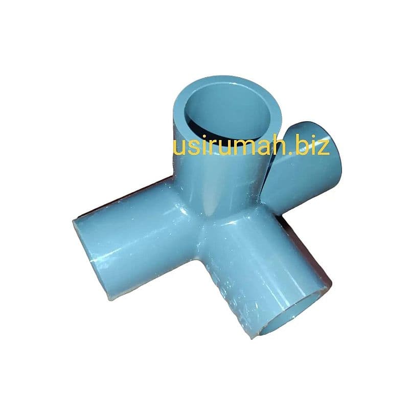 KRES CROSS 1/2 PVC SIKU RAK 1/2" PARALON PLASTIK 4 LUBANG SAMBUNGAN FI